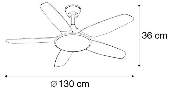 Stropni ventilator vklj. daljinski upravljalnik - Vifte