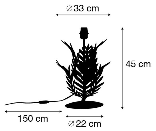 Starinska zlata namizna svetilka brez sence - Botanica