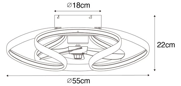 Stropni ventilator vklj. LED z daljinskim upravljalnikom - Mandy