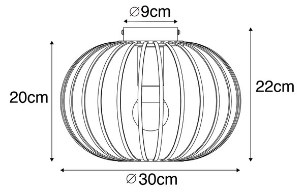 Dizajnerska stropna svetilka bela 30 cm - Johanna