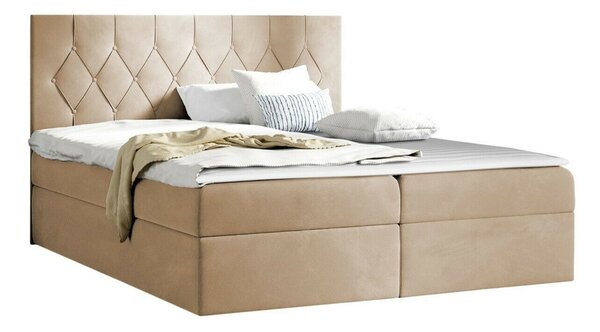 Boxspring postelja Baltimore 159, 120x200, Blago, Posteljno dno, 127x208x103cm, Vzmetnica