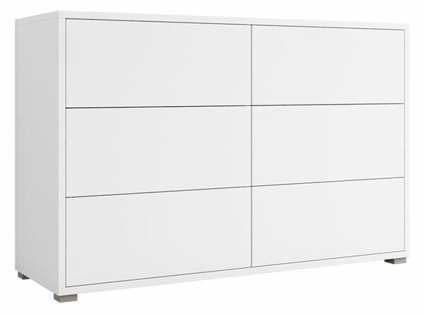 Komoda Comfivo A102, Bela, 73x120x41cm