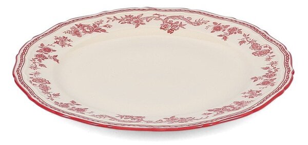 Bordo rdeč/slonokoščen desertni porcelanast krožnik ø 21,5 cm Cyril – S|P Collection