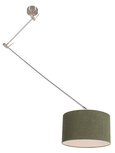 Jeklena viseča svetilka s senčnikom 35 cm zelena nastavljiv - Blitz