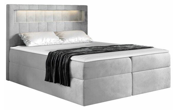 Boxspring postelja Baltimore 131, 120x200, Blago, Posteljno dno, 122x217x123cm, Vzmetnica