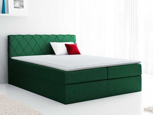 Boxspring postelja Baltimore 127, 180x200, Blago, Posteljno dno, 186x208x103cm, Vzmetnica