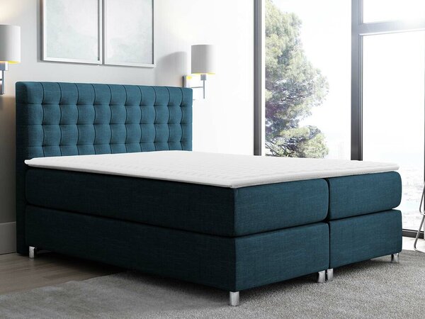 Boxspring postelja Baltimore 117, 160x200, Blago, Posteljno dno, 160x215x120cm, Vzmetnica