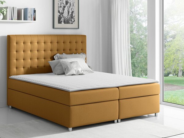 Boxspring postelja Baltimore 115, 160x200, Blago, Posteljno dno, 160x213x130cm, Vzmetnica