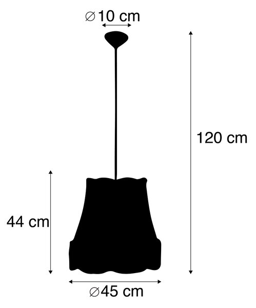 Retro viseča svetilka krem 45 cm - Granny
