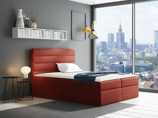 Boxspring postelja Baltimore 129, 140x200, Blago, Posteljno dno, 146x208x103cm, Vzmetnica