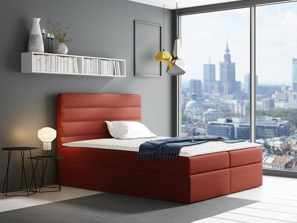 Boxspring postelja Baltimore 129, 120x200, Blago, Posteljno dno, 126x208x103cm, Vzmetnica