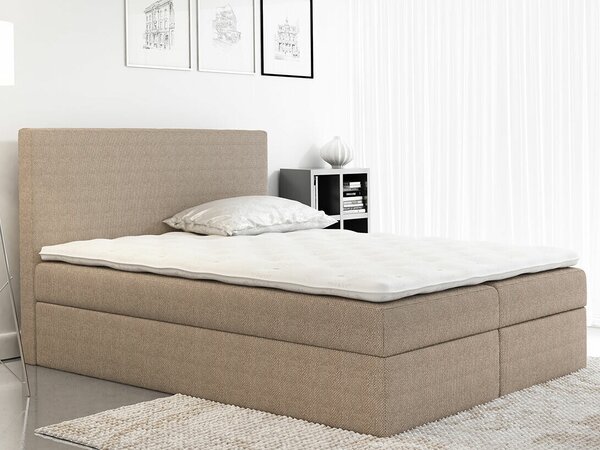 Boxspring postelja Baltimore 163, 120x200, Blago, Posteljno dno, 120x213x120cm, Vzmetnica