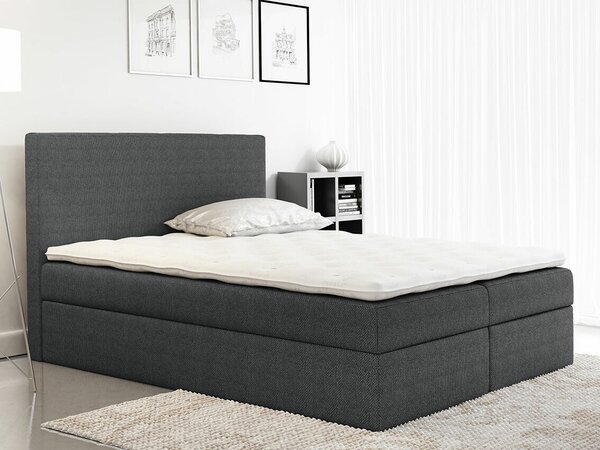 Boxspring postelja Baltimore 163, 120x200, Blago, Posteljno dno, 120x213x120cm, Vzmetnica