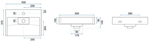 UMIVALNIK IZ KONGLOMERATA GOYA 50CM