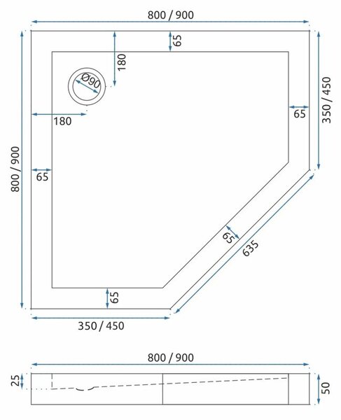 Rea AXIN Chrome 80x80 Tuš kabina