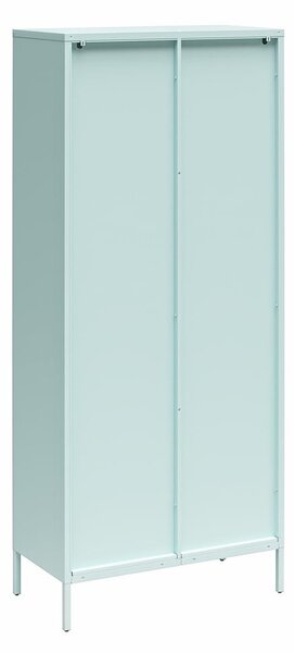 Svetlo modra kovinska vitrina 80x186x40 cm Luna – Støraa