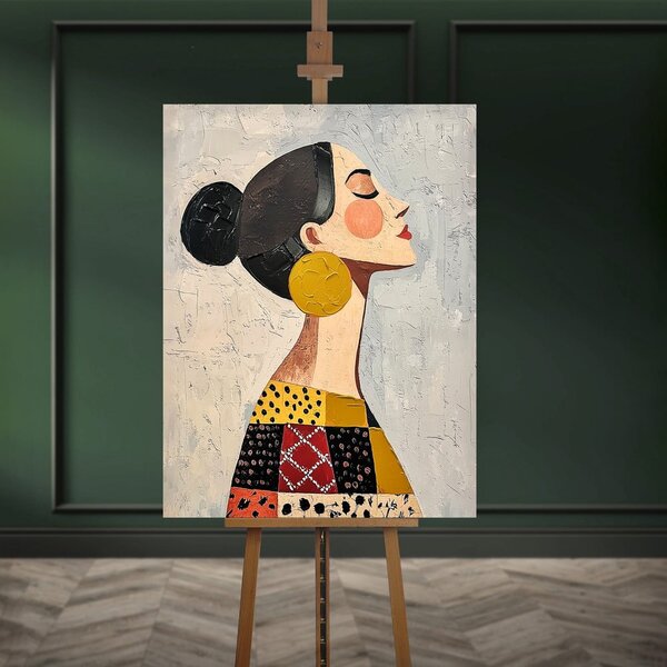 Slika z ročno naslikanimi elementi 70x100 cm Mae – Styler
