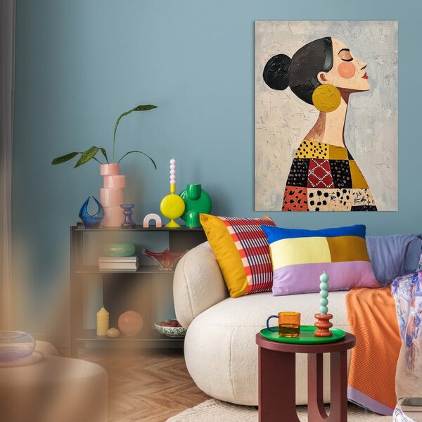 Slika z ročno naslikanimi elementi 70x100 cm Mae – Styler