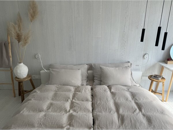 Bež enojna posteljnina iz muslina 135x200 cm Plain Muslin – Butter Kings