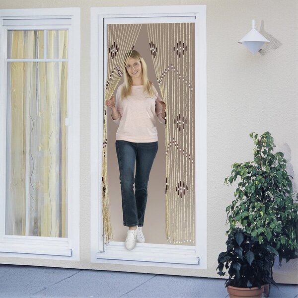Bambusova zavesa za vrata v naravni barvi 90x200 cm – Maximex