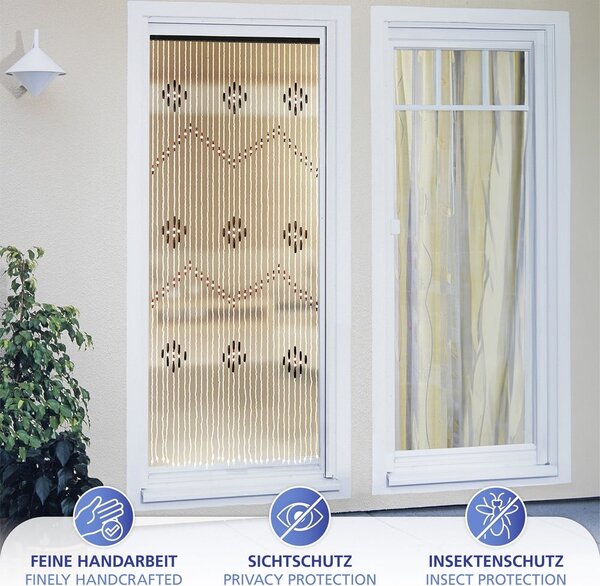 Bambusova zavesa za vrata v naravni barvi 90x200 cm – Maximex