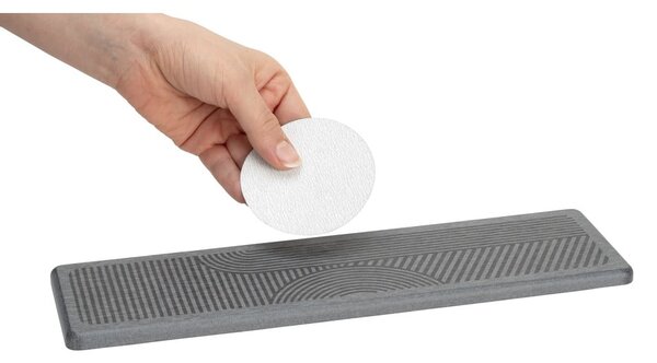 Siva odcejalna podloga iz diatomejske zemlje 30x8 cm Damon – Wenko