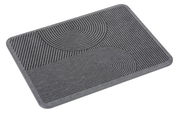Siva odcejalna podloga iz diatomejske zemlje 40x30 cm Damon – Wenko