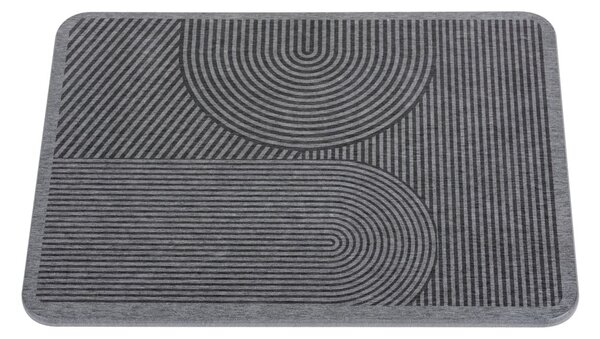 Siva odcejalna podloga iz diatomejske zemlje 40x30 cm Damon – Wenko