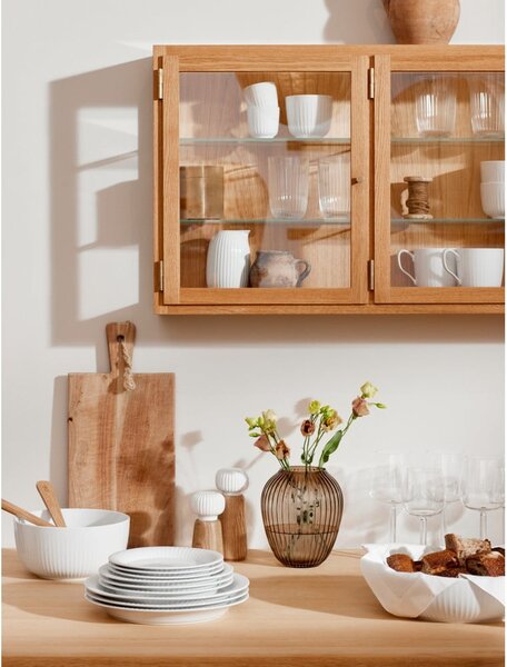 Mlinček za začimbe iz hrastovega lesa z belimi porcelanastimi detajli Kähler Design Hammershoi, višina 13 cm