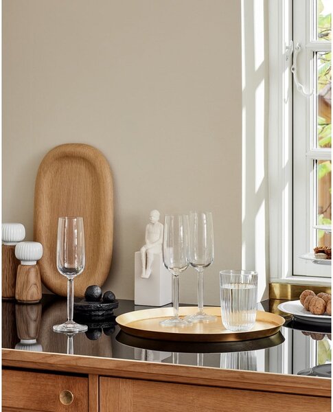 Mlinček za začimbe iz hrastovega lesa z belimi porcelanastimi detajli Kähler Design Hammershoi, višina 13 cm