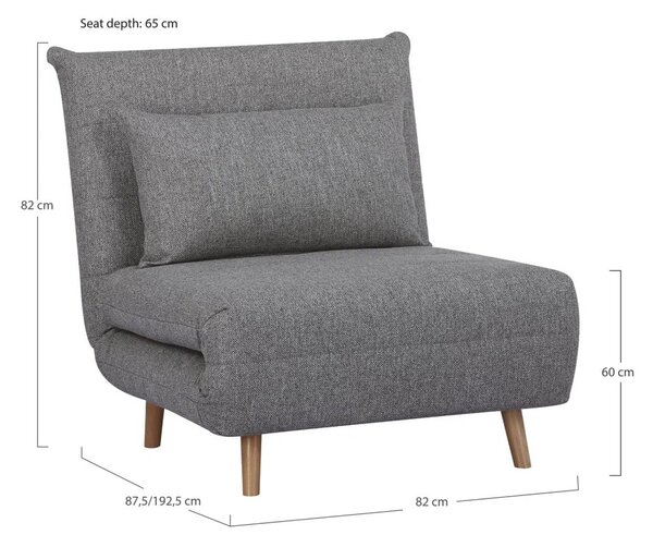 Siv fotelj Marlow – House Nordic