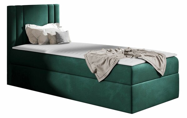 Boxspring postelja Baltimore 179, 80x200, Blago, Posteljno dno, 82x208x103cm, Vzmetnica