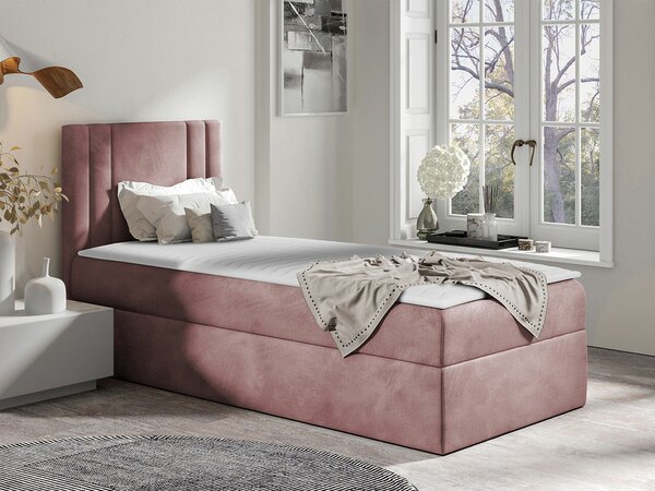 Boxspring postelja Baltimore 179, 80x200, Blago, Posteljno dno, 82x208x103cm, Vzmetnica