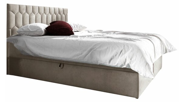 Boxspring postelja Baltimore 181, 140x200, Blago, Posteljno dno, 140x208x103cm, Vzmetnica