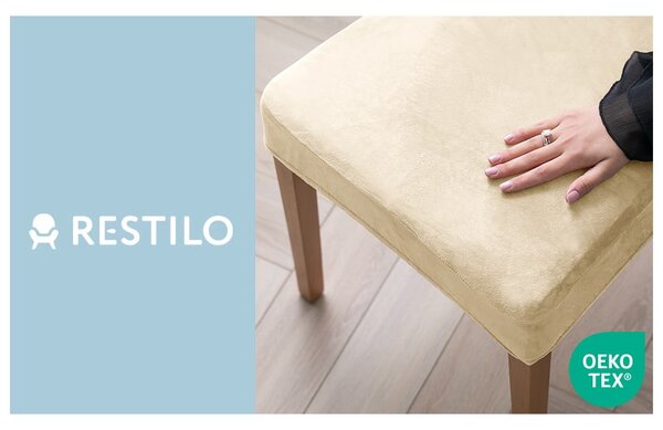 Bež raztegljiva prevleka za stol 48 cm Sento – Restilo