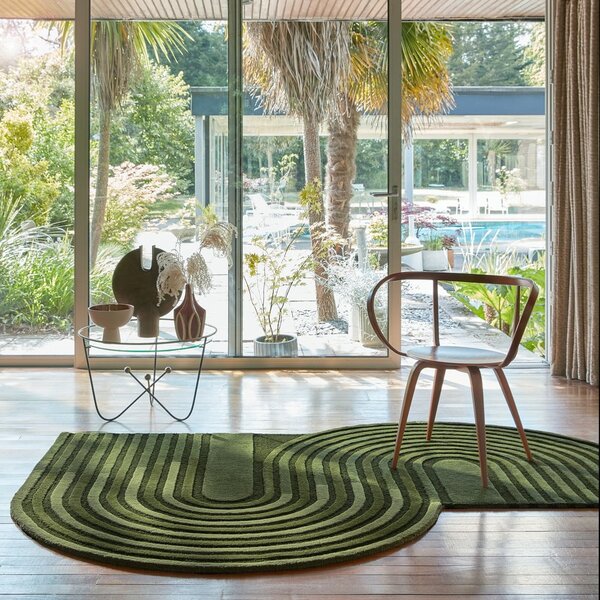 Zelena ročno tkana volnena preproga 150x240 cm Conway Retro – Flair Rugs