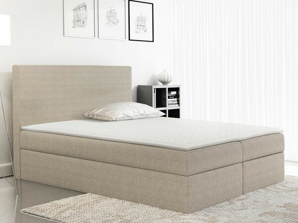 Boxspring postelja Baltimore 163, 120x200, Blago, Posteljno dno, 120x213x120cm, Vzmetnica