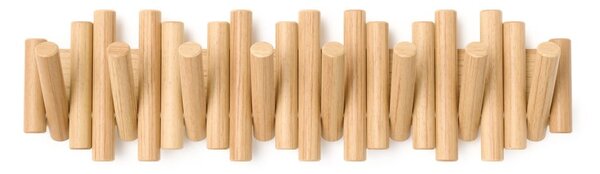 Stenski obešalnik iz masivnega bora v naravni barvi 61 cm Picket – Umbra
