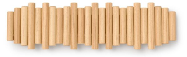Stenski obešalnik iz masivnega bora v naravni barvi 61 cm Picket – Umbra