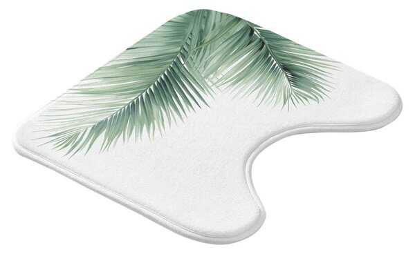 Bela/zelena kopalniška preproga za WC 45x45 cm Havane – douceur d'intérieur