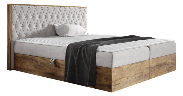 Boxspring postelja Baltimore 190, 120x200, Blago, Posteljno dno, 128x208x103cm, Vzmetnica