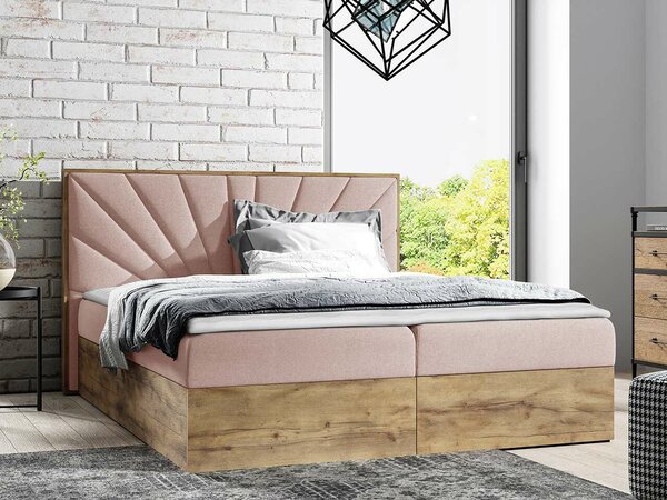 Boxspring postelja Baltimore 191, 120x200, Blago, Posteljno dno, 128x208x103cm, Vzmetnica