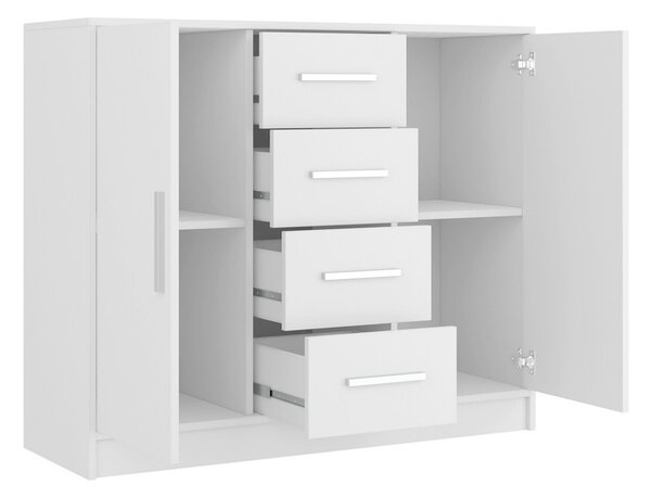 Komoda Comfivo M101, Bela, 100x120x40cm