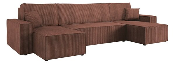 Kotna garnitura Shelton 101, Funkcija spanje, Predal, 312x145x82cm, Noge: Plastika