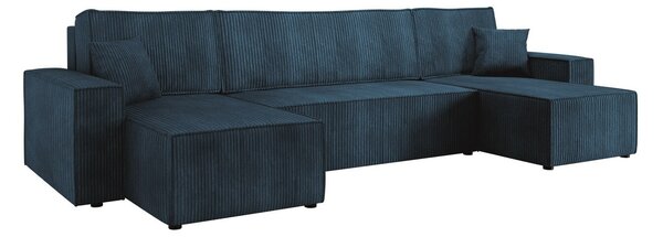 Kotna garnitura Shelton 101, Funkcija spanje, Predal, 312x145x82cm, Noge: Plastika