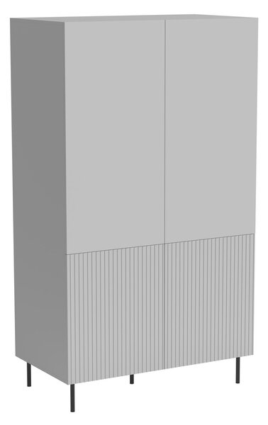 Garderobna omara Houston G106, Siva, 185x80x54cm, Vrata omare: S tečaji,Število vrat