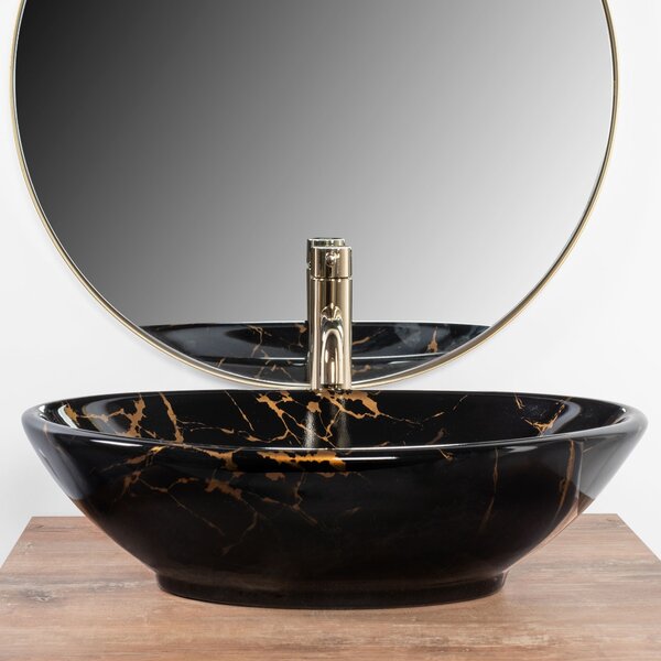 REA Pamela Black Marble Shiny