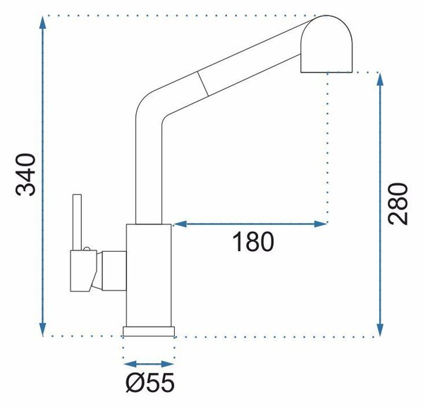 Kuhinjski mešalnik REA Troy Brush Steel