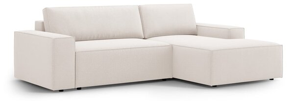 Bež raztegljiva kotna sedežna garnitura (desni kot) Jodie – Micadoni Home