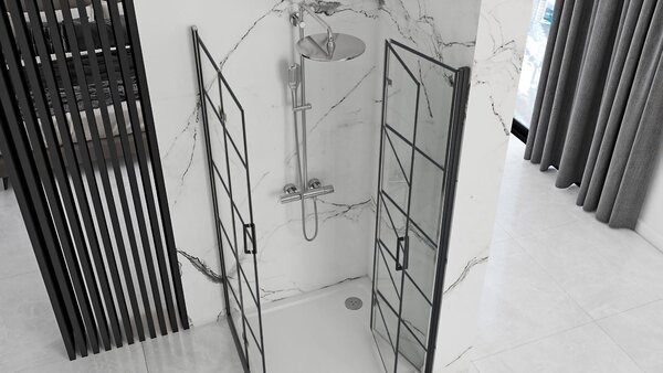 Tuš kabina Rea Molier Black Double 80x90